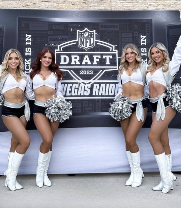 One day away from the Draft!! ✨🤍 #Raiderettes | #NFLDraft