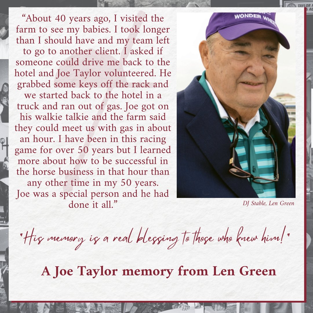 Another story of Joe from Len Green 🤍 @DJ_Stable Have a story of Joe that you would like to share? Share your story, audio clip, or video by emailing us @ daddyjoecentennial@taylormadesales.com. Your contribution will help honor Joe's remarkable legacy!