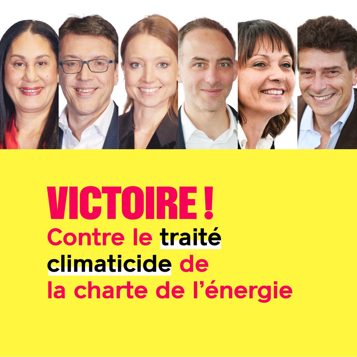 VICTOIRE CONTRE LE TRAITÉ CLIMATICIDE DE LA CHARTE DE L’ÉNERGIE✊ Le Parlement européen vient de voter la sortie de l’Union Européenne de la Charte de l’énergie, qui servait de véritable assurance-vie aux énergies fossiles !