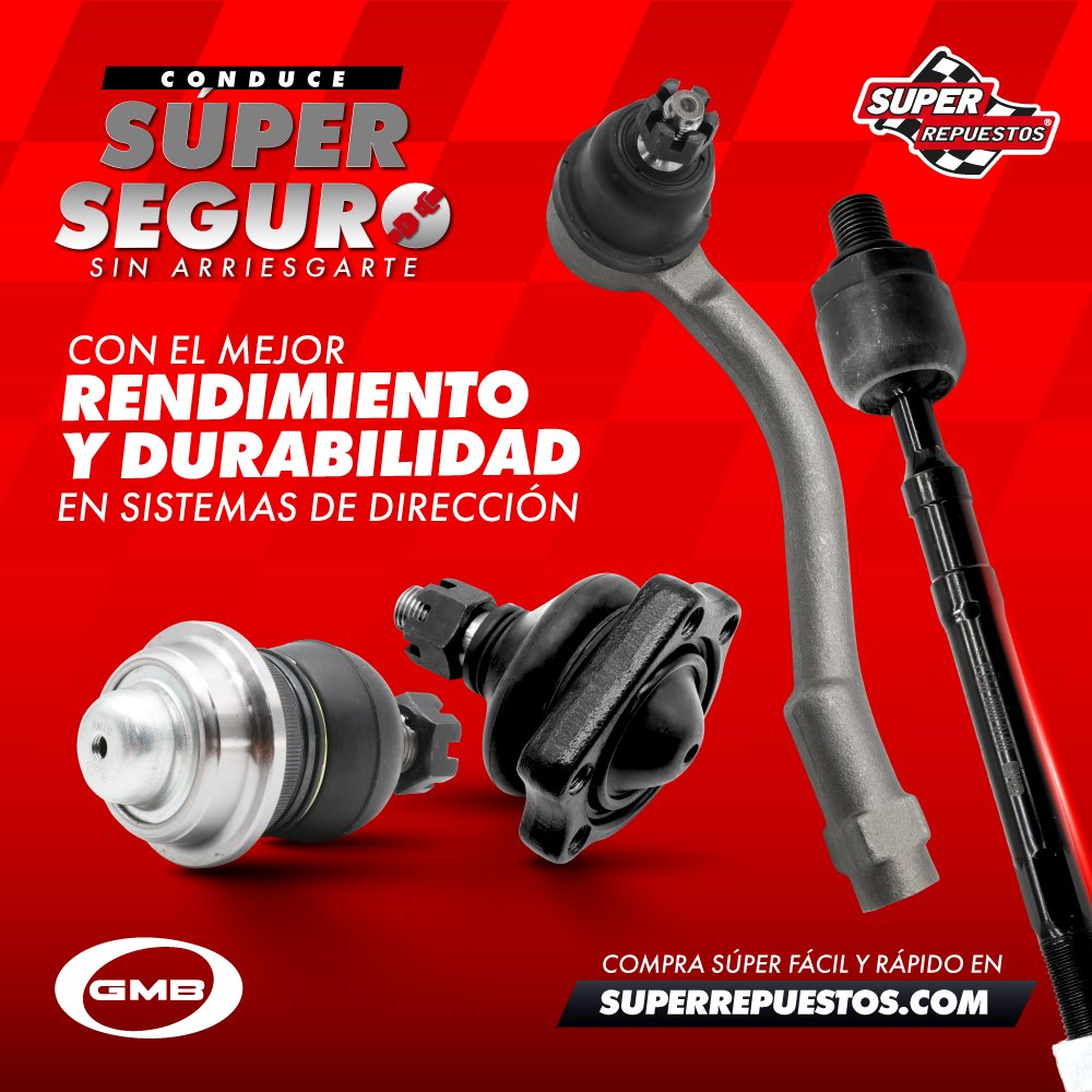 ¡No descuides el sistema de dirección en esta época de lluvias! 🚗🌦️​

Elige repuestos de calidad #GBM en tu taller automotriz y asegura la experiencia de tus clientes en carretera.​

🛒 Compra ahora en: superrepuestos.com​

#SuperRepuestos #DondeCompranLosExpertos