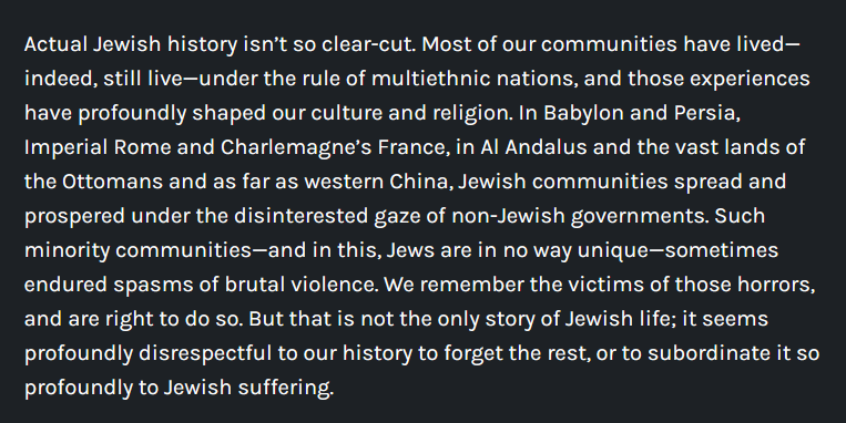 DefectorMedia's tweet photo. "If to be a Jew of the diaspora is to be a mutant, then this is what we must remember. We are not immune to hatred and fear, and we are not the only ones subject to it. And we cannot be safe until we create that better world for everyone, together." https://t.co/YIVS0c33k1 https://t.co/VEz7exkr41