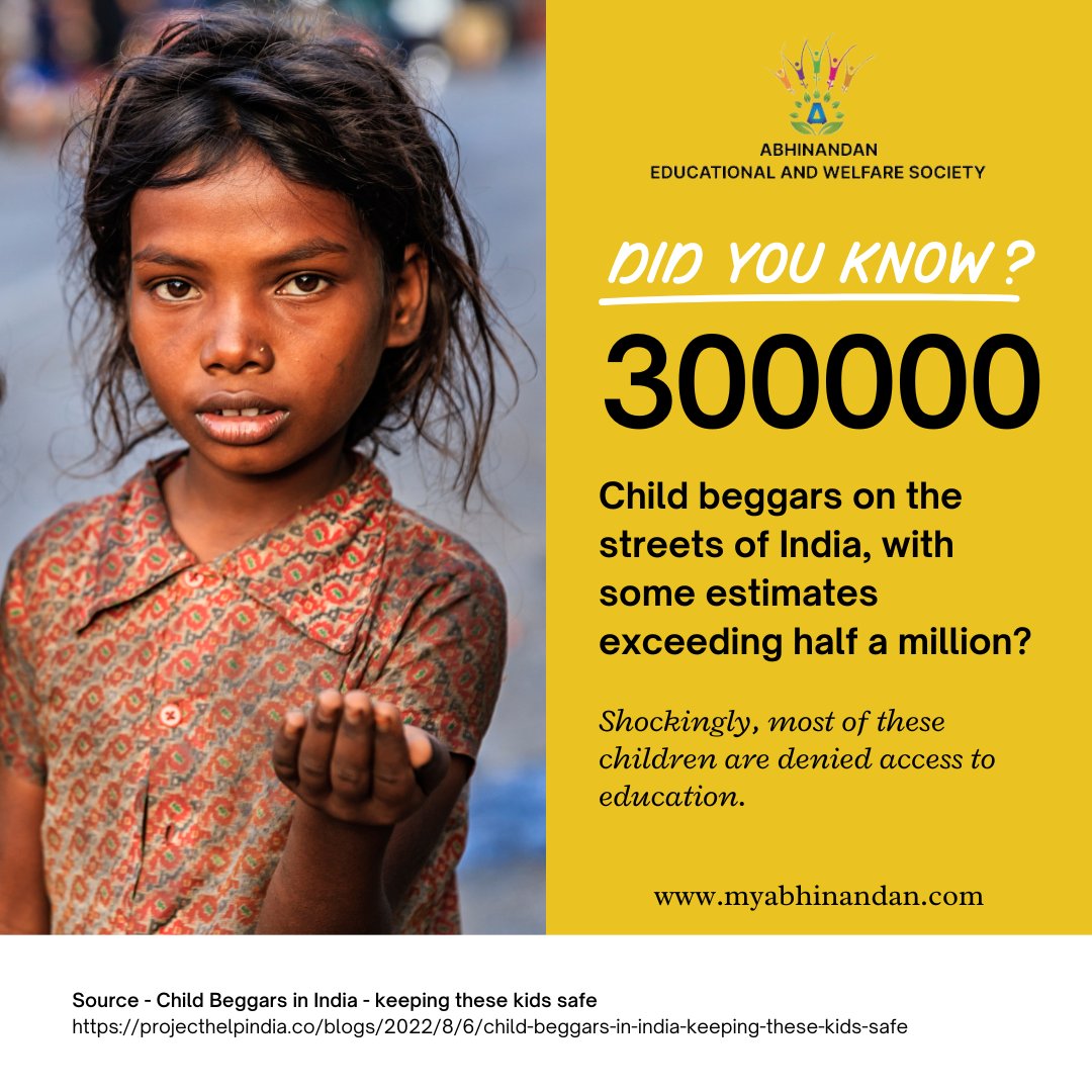 Let's raise awareness and work towards a future where every child has the opportunity to thrive.

#EndChildBegging #EducationForAll #ChildRights #Abhinandan