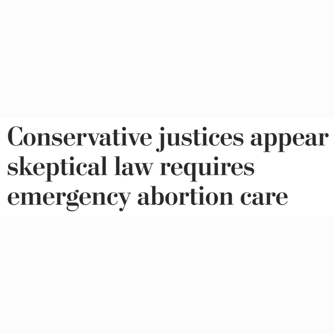 HillaryClinton's tweet photo. Breaking: The MAGA Supreme Court majority appears ready to rule that the right to "life, liberty, and the pursuit of happiness" doesn't extend to women with pregnancy complications or who otherwise need abortions. 

This is horrifying, and it is because of Donald Trump. https://t.co/LYXeFXkFRp