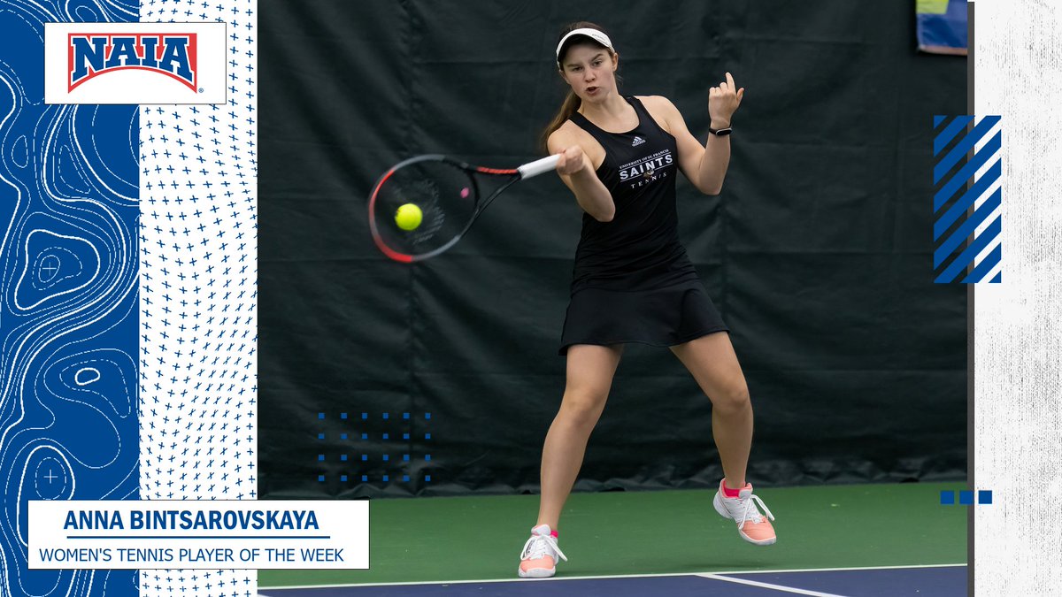 W🎾
Anna Bintsarovskaya of @USFSaints is this week's women's #NAIATennis Player of the Week after two fantastic performances! Check-out more at the link below...

More info-> naia.org/sports/wten/20…

#NAIAPOTW #CollegeTennis