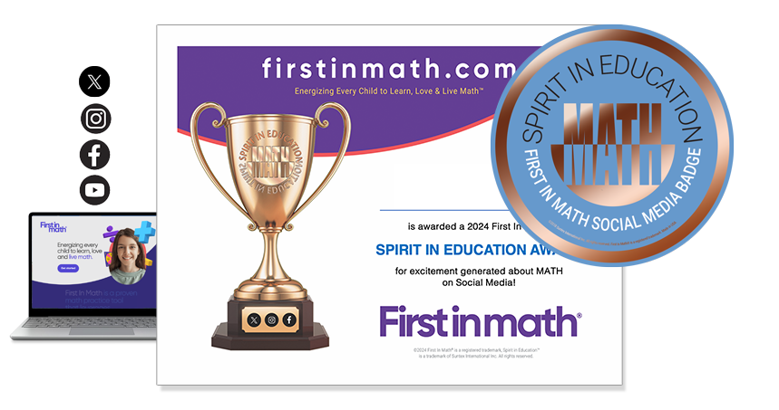 Congrats @SASD_Franconia - you earned the March 2024 @FirstInMath Spirit In Education™ Award for being social about Math & sharing your enthusiasm throughout the month. DM us to receive your official Certificate & Badge! @SASDinfo #FirstInMath #SpiritInEducation