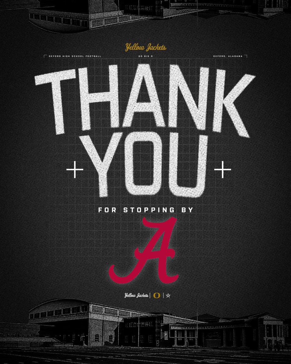 Thank you to @CoachCKap and Alabama for recruiting Oxford today!