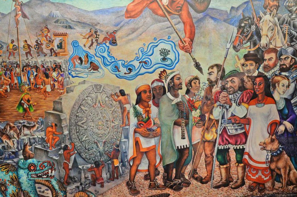 #UnDíaComoHoy de 1985 falleció Aurora Reyes, maestra, poeta y pintora chihuahuense considerada la primera muralista de México. Realizó siete murales, entre ellos El primer encuentro (1978), Trayectoria de la cultura en México (1962) y Atentado a las maestras rurales (1936).