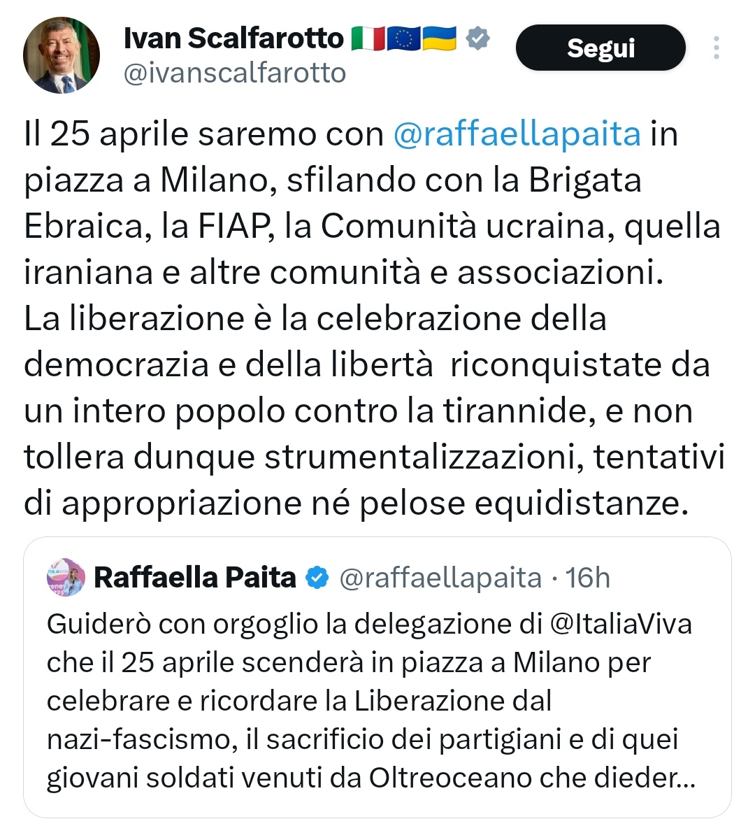 Ammirate quanto sono cazzari quelli di #arabiaviva🤡🤡🤡
Renzi fa polemica che #Landini istituisce banchetti per la raccolta di firme per abolire il #jobact
Si fa un uso strumentale del #25aprile 

Leggete come invece #faraone che vuole fare il 25 aprile.
Ma non vi vergognate…