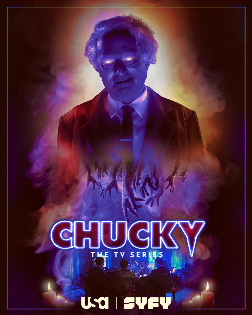 nothing like a good ole fashioned haunting. the fun begins TONIGHT 10/9c on <a href="/USANetwork/">USA Network</a> and <a href="/SYFY/">SYFY</a> #chucky #chuckyseason3 
artwork by: <a href="/creepyduckart/">Creepy Duck Design</a>