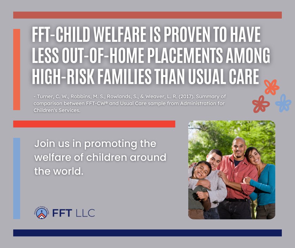 Every child deserves a safe and nurturing environment. Learn how FFT LLC is dedicated to improving child welfare and creating positive outcomes for families.

hubs.ly/Q02tZxDk0

#SupportingFamilies #ChildWelfare #SocialWork #EBP #EvidenceBased #ChildSafety