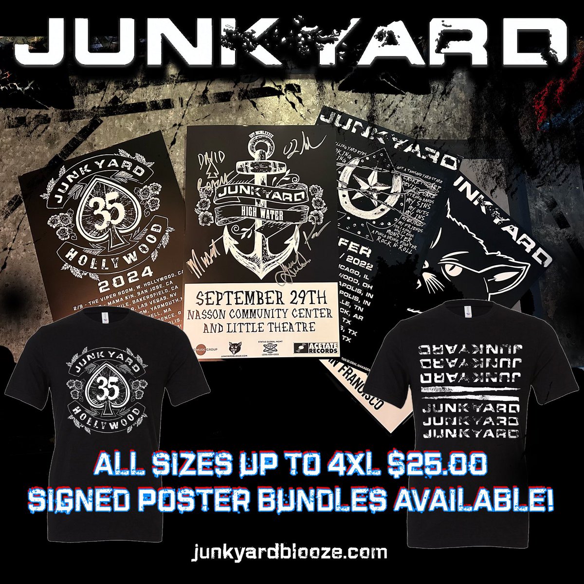 Got some stuff available. Check out out over at junkyardblooze.com ♠️