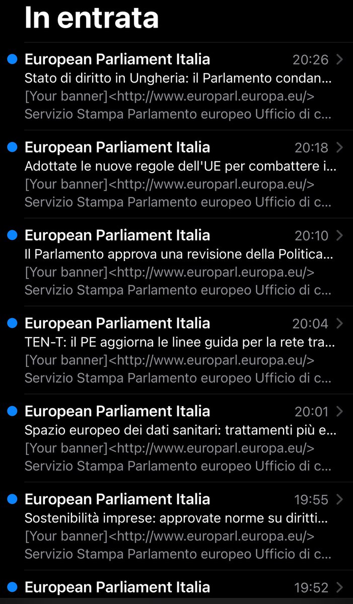 Che poi vengano a dire che in Europa non si decide niente! 
Questi sono i comunicati usciti solo nell’ultima ora. E sì, dicono proprio di quanto si decide. 

L’8 e 9 giugno decidi tu, andando a votare, chi dovrà occuparsi delle leggi dei prossimi cinque anni.
#usailtuovoto
