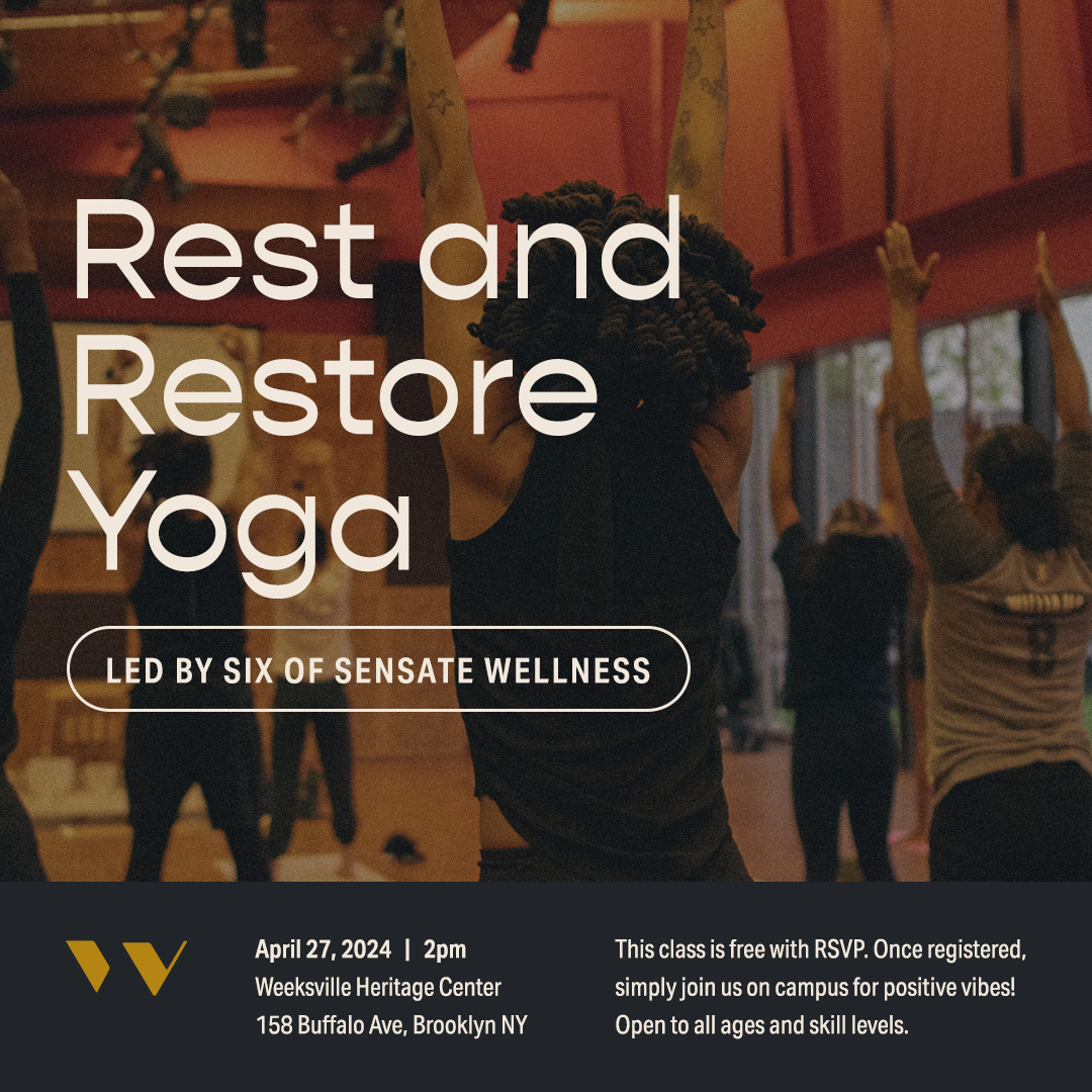 Rest and Restore Yoga returns this Saturday, April 27th at 2pm, led by Six of Sensate Wellness. RSVP to secure your spot here: bit.ly/3SArSv3