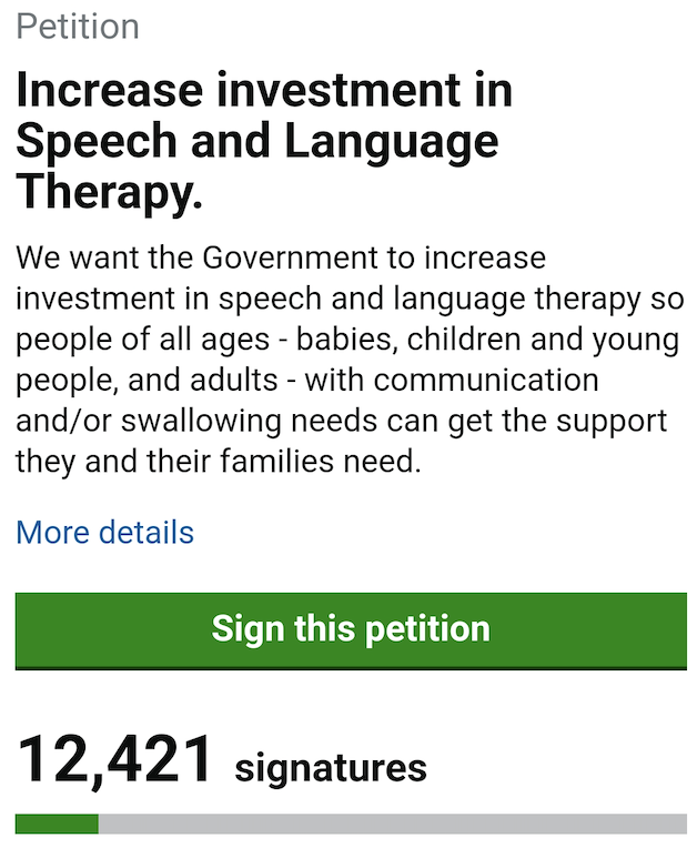 👏🏻👏🏽👏🏿 Well, you wonderful people did it again - another #PetitionPalindrome on @MikeysWish_VDA's #InvestInSLT petition. ❤️ As per, massive thanks from all of us at @RCSLT. 🤔 Next stop 1⃣3⃣0⃣0⃣0⃣? ▶️ Keep signing and sharing: petition.parliament.uk/petitions/6579…