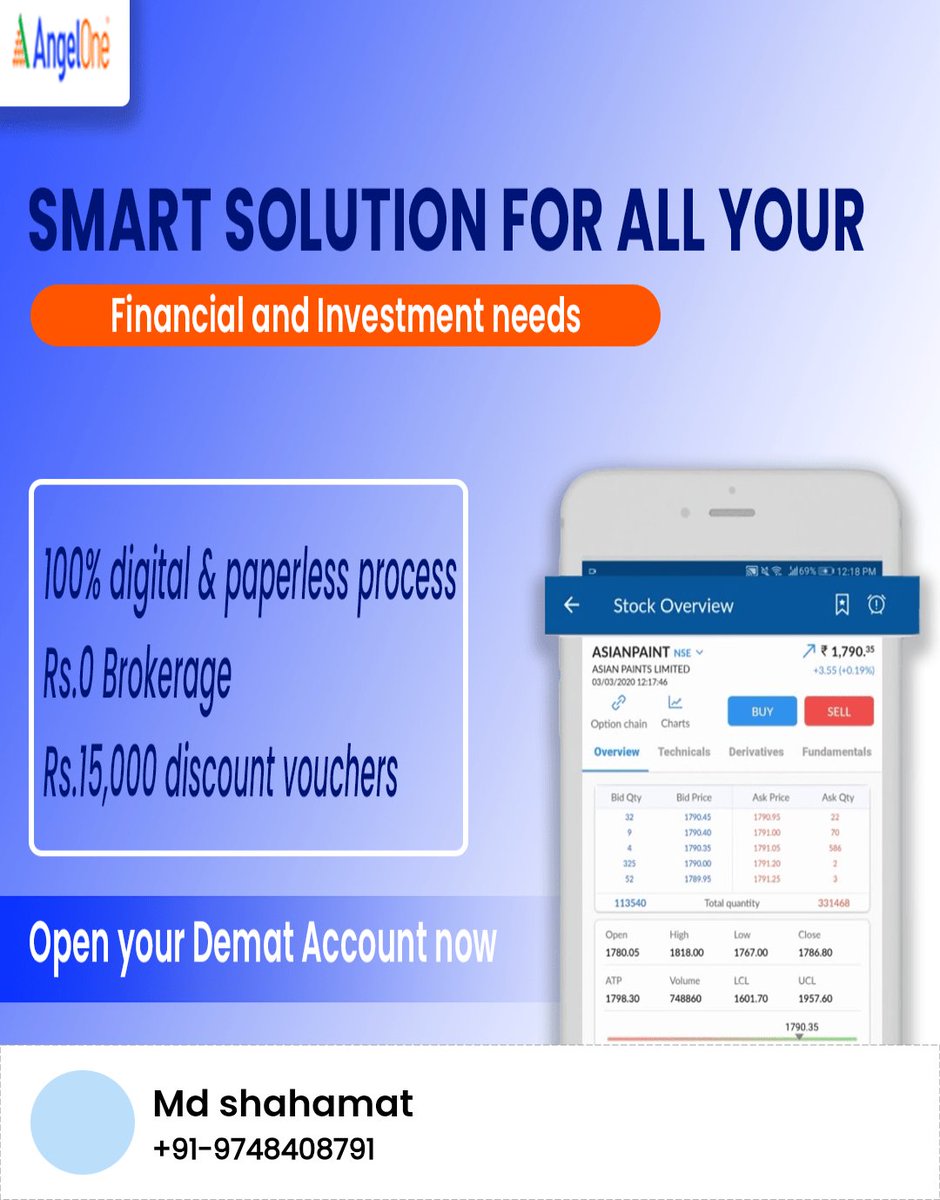 mdAns413's tweet photo. Get Angel One Demat Account for FREE and Enj

✔️ Free Trading Account opening*

✔️ 100% digital &amp; paperless process

✔️ Rs.0 Brokerage*

✔️ *Free AMC for the first year

✔️ Add funds easily with net banking, Gpay, UPI

Apply Now: https://t.co/zWkvehvdIZ https://t.co/o5ZTfbFRn9