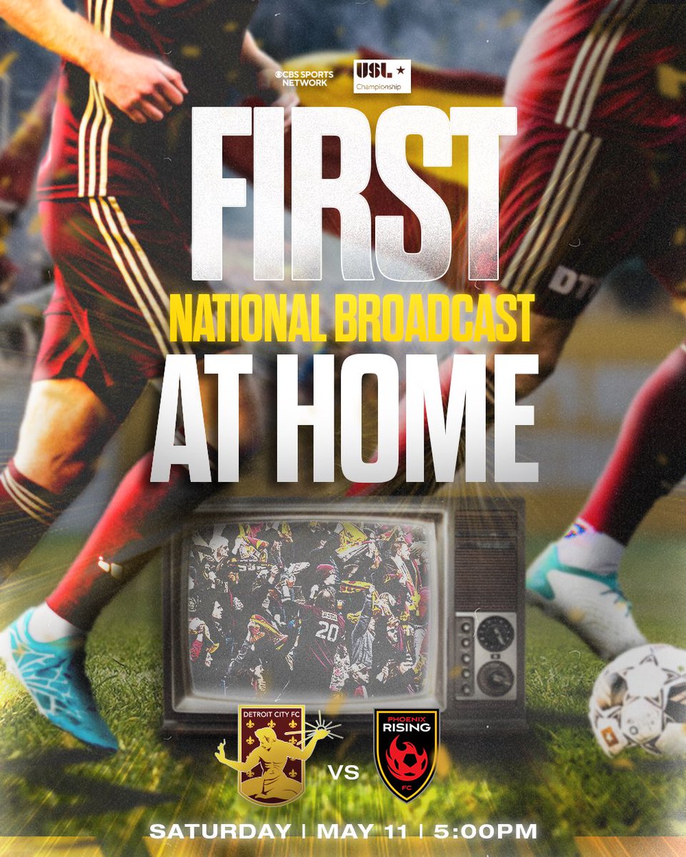 Ready to show up and show out in front of a national audience 📺⚜️ Our May 11 match at Keyworth Stadium against @PHXRisingFC is our first nationally televised match of 2024, catch it live on @CBSSports! #DCTID
