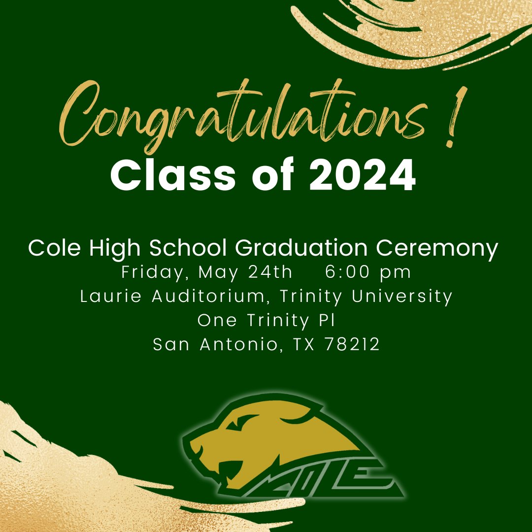 🎓It's official- we are one month away from celebrating our Class of 2024 graduates! 🎓 Mark your calendars for Friday, May 24th at 6:00 pm. More details, including the livestreaming link, will be shared in the coming weeks.