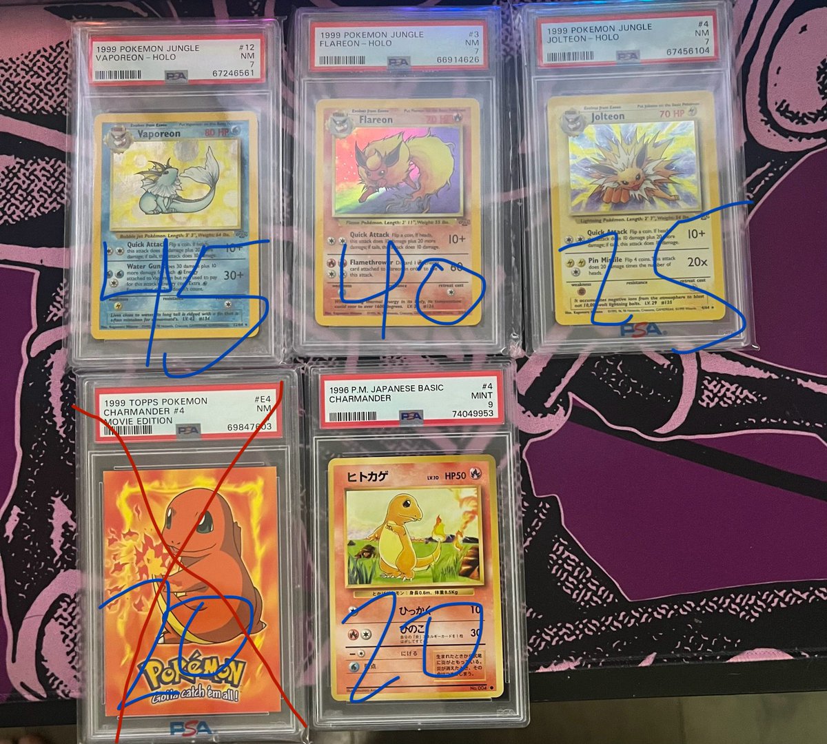 ayeyojesse's tweet photo. ❤️SLAB SELL ❤️
WILLING TO NEGOTIATE

Prices in photos!
Prices are shipped BMWT
Also selling keyboard w/mousepad dm for info 
retweets much appreciated 🙏🏼
@BUYSELLTRADETCG @CardboardBanger https://t.co/8HC8SKkBZ1