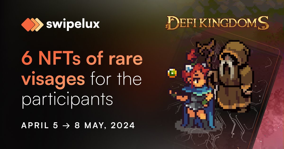 💥Another big giveaway announcement with <a href="/DeFiKingdoms/">DeFi Kingdoms 🔺🌿</a> in our Loyalty Campaign !📷 

⚔️Reward pool: 6 winners will get rare NFTs of visages⚔️

How to participate: Visit the DFK page on our landing and follow the steps: shorturl.at/cdeP7