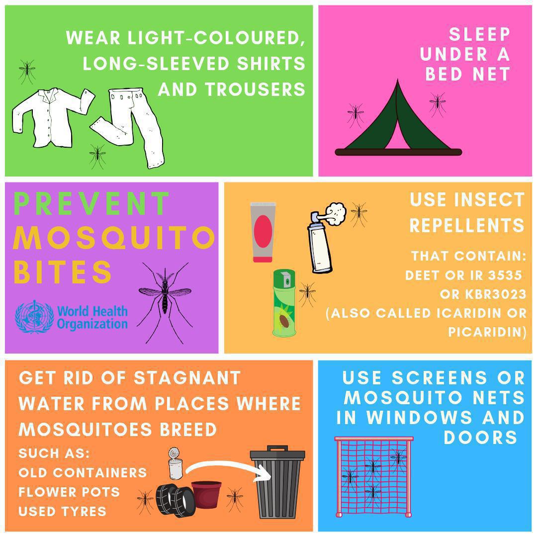 Simple steps can help protect yourself and your loved ones from the risks posed by mosquitoes 🦟, including malaria. Check out more prevention tips from @WHO on Thursday's #WorldMalariaDay: who.int/news-room/fact…