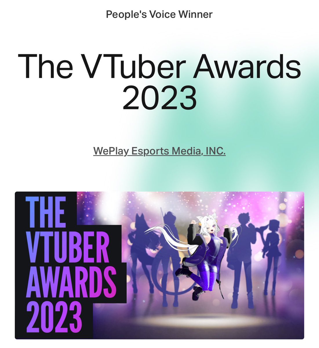 We won a Webby Award! Huge congratulations to our host @filianIsLost, @WePlay_Studios and @MythicTalent for putting together a show we are incredibly proud of. We are so grateful to everyone who voted ✨ stay tuned for more!