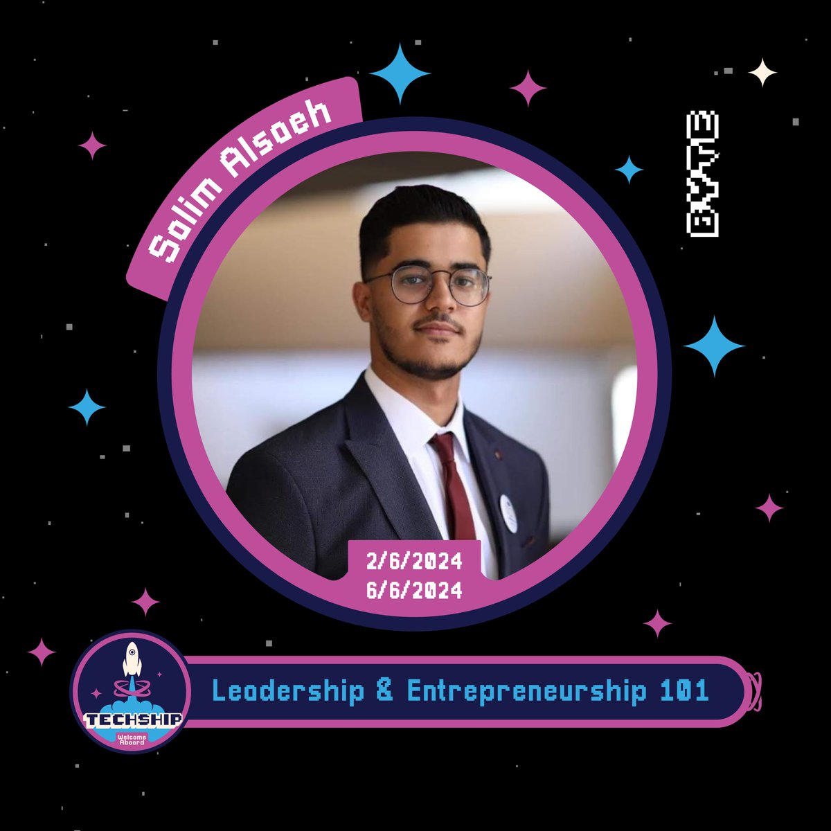 TechShip 4th Trip 🚀
Leadership & Entrepreneurship 101
🎙️ Lead by: Salim Alsaeh
🗓️ Date: Sunday 2nd of June - Thursday 6th of June
🕟 Time: 4:30 PM - 8:00 PM

#TechShip 🚀
Welcome Aboard!
Funded by US State Department through Alumni Engagement Innovation Fund (AEIF)