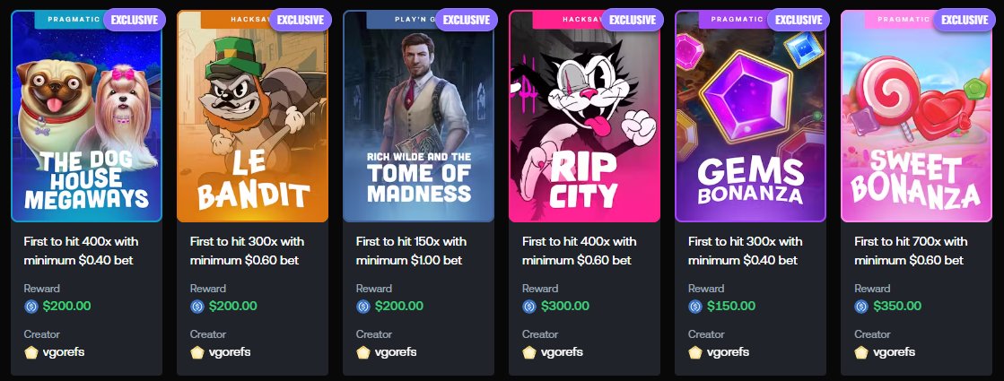 🏆 Six Exclusive Slot Challenges await Code 'VGOREFS' users on @Shufflecom ! 💟 Join the challenges here: 🔗 Shuffle.com/challenges Once completed, your account will receive automatic credit! 🤑 To participate, your account must be registered under code 'VGOREFS'.