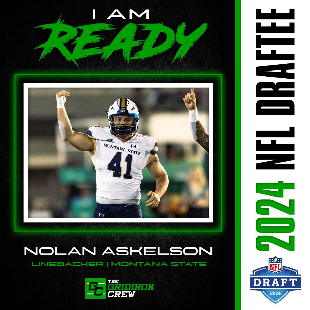 The 2024 NFL Draft is now 1 day away! The Gridiron Crew is ready. The 6’1 225lb former Montana State Bobcat Linebacker is ready. Let’s find out what lucky team strikes gold with Nolan. #thegridironcrew #nfldraft2024📈#NFL thegridironcrew.com/player/Nolan-A…