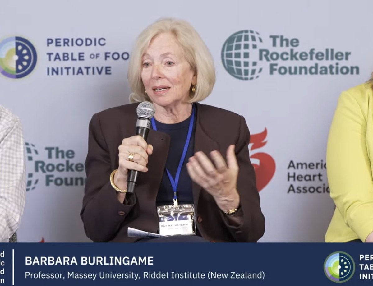 “The components of foods have been pirated. We want to make sure that the benefits go back to the rights holders in ecosystems.” -Barbara Burlingame, Massey University, Riddet Institute, New Zealand #FoodPeriodicTable Tune in live: youtube.com/live/Aj9F9QY0U…