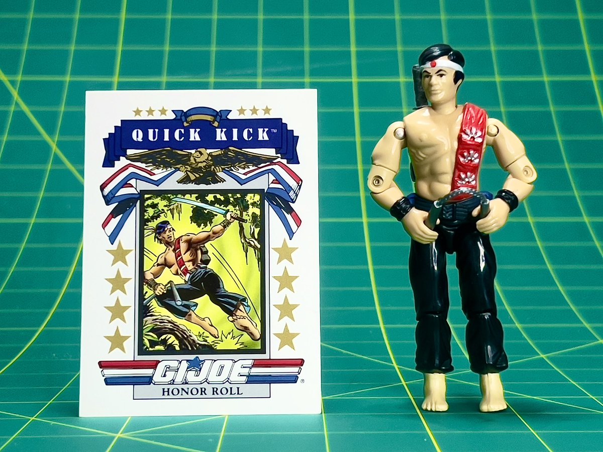 1991 Impel G.I. Joe trading card no. 184 - Quick Kick! ☠️ #impel #gijoe #cobra #vintagejoes #gijoenation #oring #arah #actionfigures #tradingcards