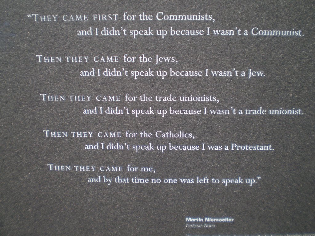 emilialberich's tweet photo. Martin Niemöller https://t.co/biMvIhp5L7