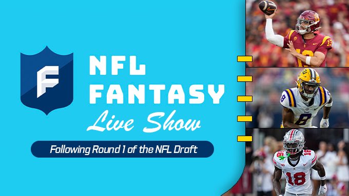 Set a reminder! @MarcasG, @RealDealFantasy and I will be LIVE for the Cheat Sheet on @NFLFantasy YouTube Channel tomorrow night when Round 1 concludes!