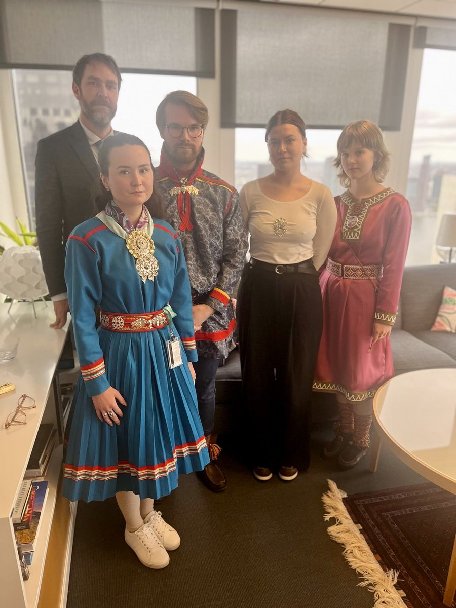 Exciting visit last week at the Permanent Mission of 🇸🇪! The #UNPFII continues to inspire dialogue and meaningful discussions. #IndigenousRights #samiyouthorganizations