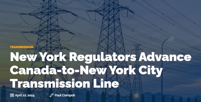 .@NYSDPS approved two segments of the Champlain Hudson Power Express transmission, a 339-mile transmission line being developed by Transmission Developers Inc., to deliver energy from Canada directly to New York City. ow.ly/BSFa50Rnixc