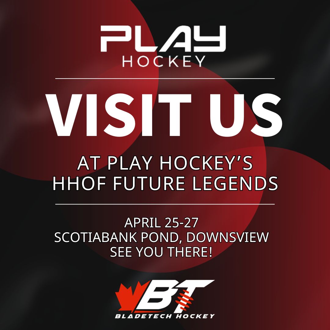 Come visit us this weekend if you're at Play Hockey's HHOF Future Legends event! #teambladetech #speedisourbusinsss #nhl #hockeyfamily #menshockey #womenshockey #spittinchiclets #pwhl #bladetechhockey