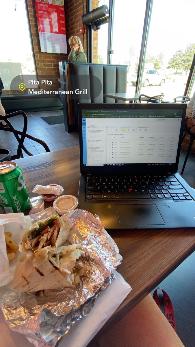 Took myself out to lunch today - had shawarma for the first time EVER. Looks like I have been missing out for a very long time. So good. 10/10 #PitaPitaMediterraneanGrill