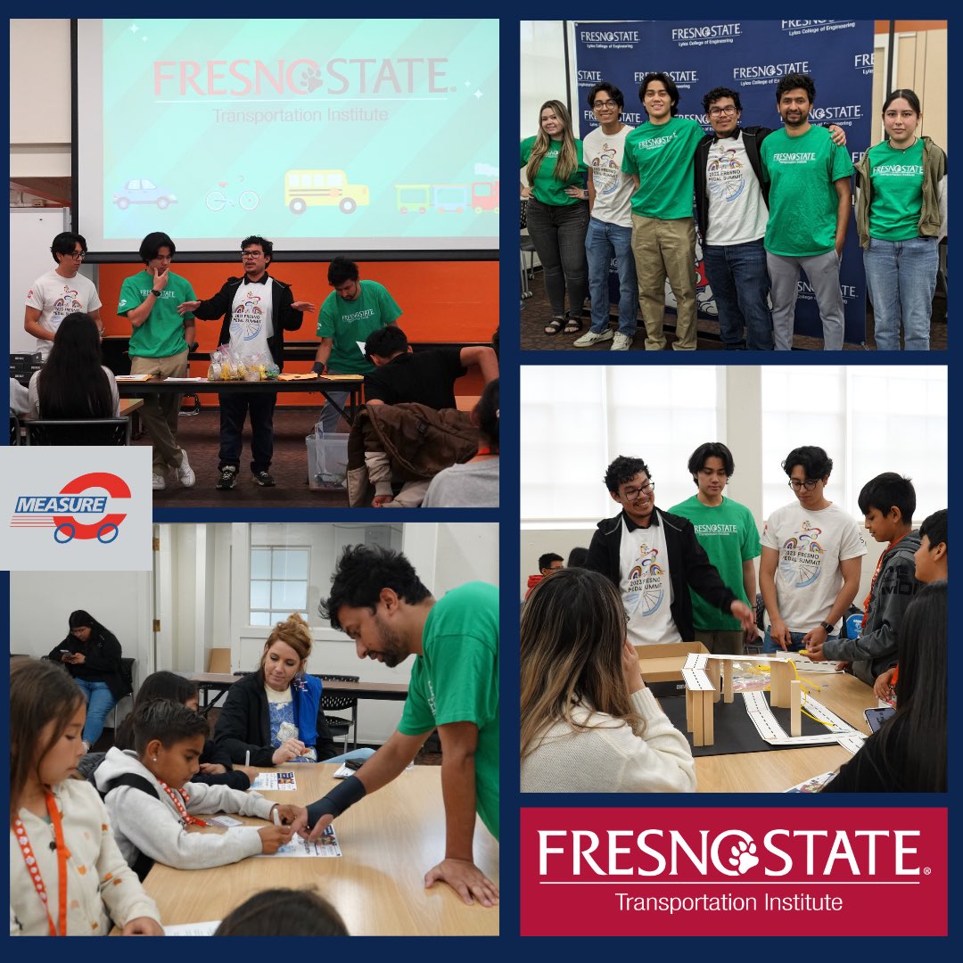 fstranspinst's tweet photo. 🚍 FSTI K-12 Highlight! 📚Our FSTI Team had the honor of educating young students about intersection and traffic safety through a hands on activity.

#fresno #fresnocounty #fresnostate #transportation #Transportationindustry #FSTI 
#TransportationEducation #CommunityOutreach https://t.co/laAu3sVVT1