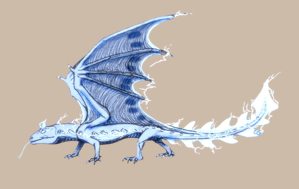 Electricsquirm from the How To Train Your Dragon books. Drawn in pencil, colored digitally.