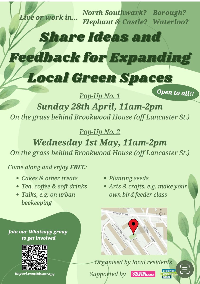 SouthwarkLS's tweet photo. Really looking forward to these events.  Please do come along ⬇️ 🌿🌱🌳 https://t.co/kfTrmF0l9s