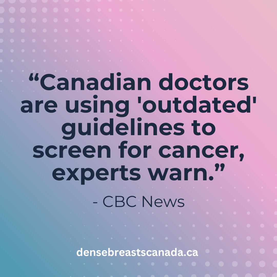 Thank you @CBCMarina @CBCNews for this important piece on harmful guidelines in breast, prostate, & lung cancer screening. Let's make the health of millions of Canadians a priority! @markhollandlib cbc.ca/news/politics/… #cdnpoli