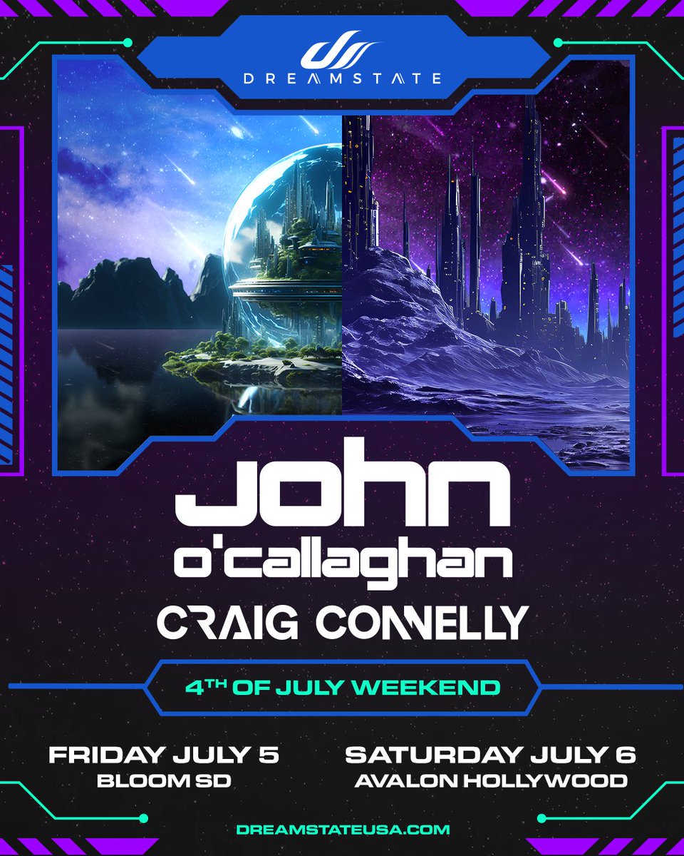 Prepare to be swept away this 4th of July weekend as @JOCofficial + @craig_connelly take center stage!🙌🔊 Step into the world of trance with us at @BloomDTSD 7/5 & @AvalonHollywood on 7/6!☁️🌟 Tickets On Sale NOW! → drmst.cc/joc-socal