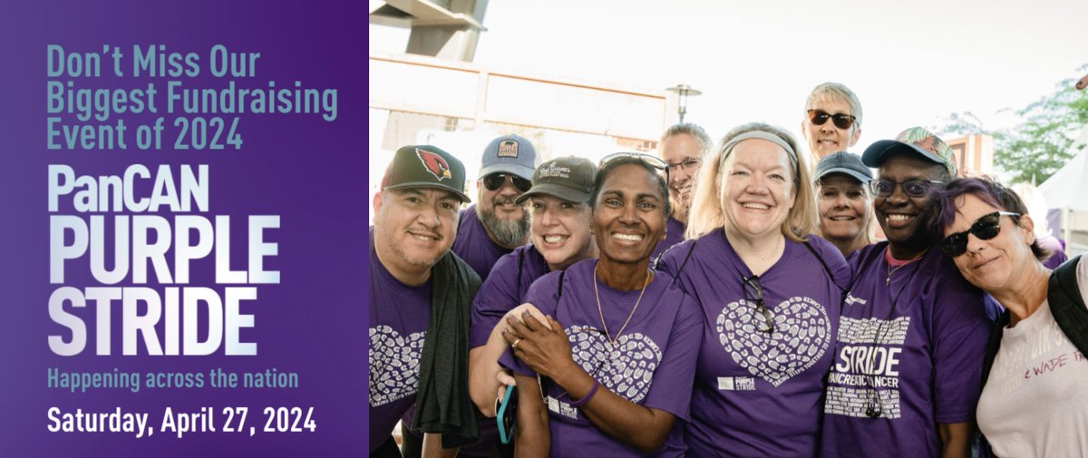 The @PanCAN PurpleStride walk to end #PancreaticCancer takes place on Saturday, April 27 at Portland International Raceway. PurpleStride will be an inspirational day to honor those lost, celebrate survivors, and turn the nation purple! Register 💜: spr.ly/6011Zwu2U