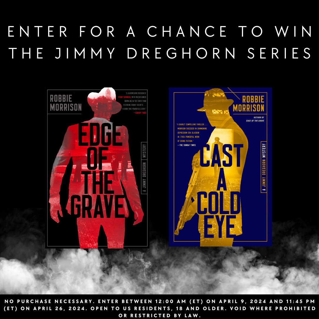 There's still time to enter! We’re giving away 5 bundles of Jimmy Dreghorn books. Enter for a chance to win copies of EDGE OF THE GRAVE & CAST A COLD EYE by Robbie Morrison. sites.prh.com/jimmy-dreghorn…