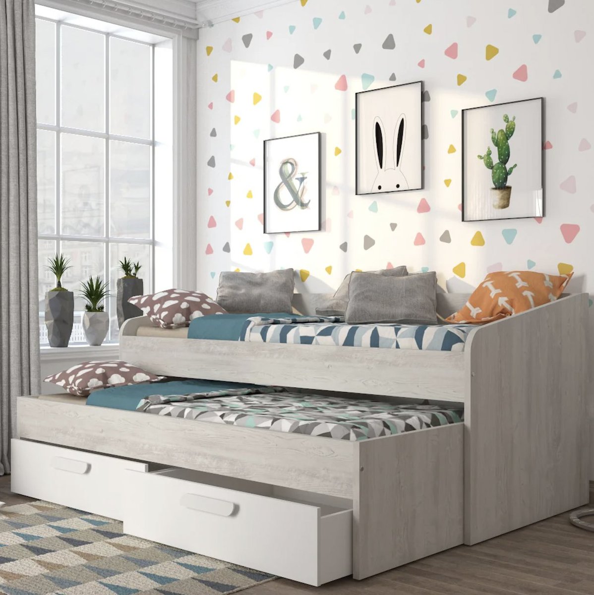 Say goodbye to blowing up the air mattress 5 minutes before bedtime! 

Say hello to pull-out comfy beds! 

#ChildrensBedroom #ChildrensFurniture #KidsFurniture #BunkBeds #KidsInterior #KidsDecor #BedroomDecor #BedroomFurniture #BedDrawer #ComfortableBeds #CabinBed