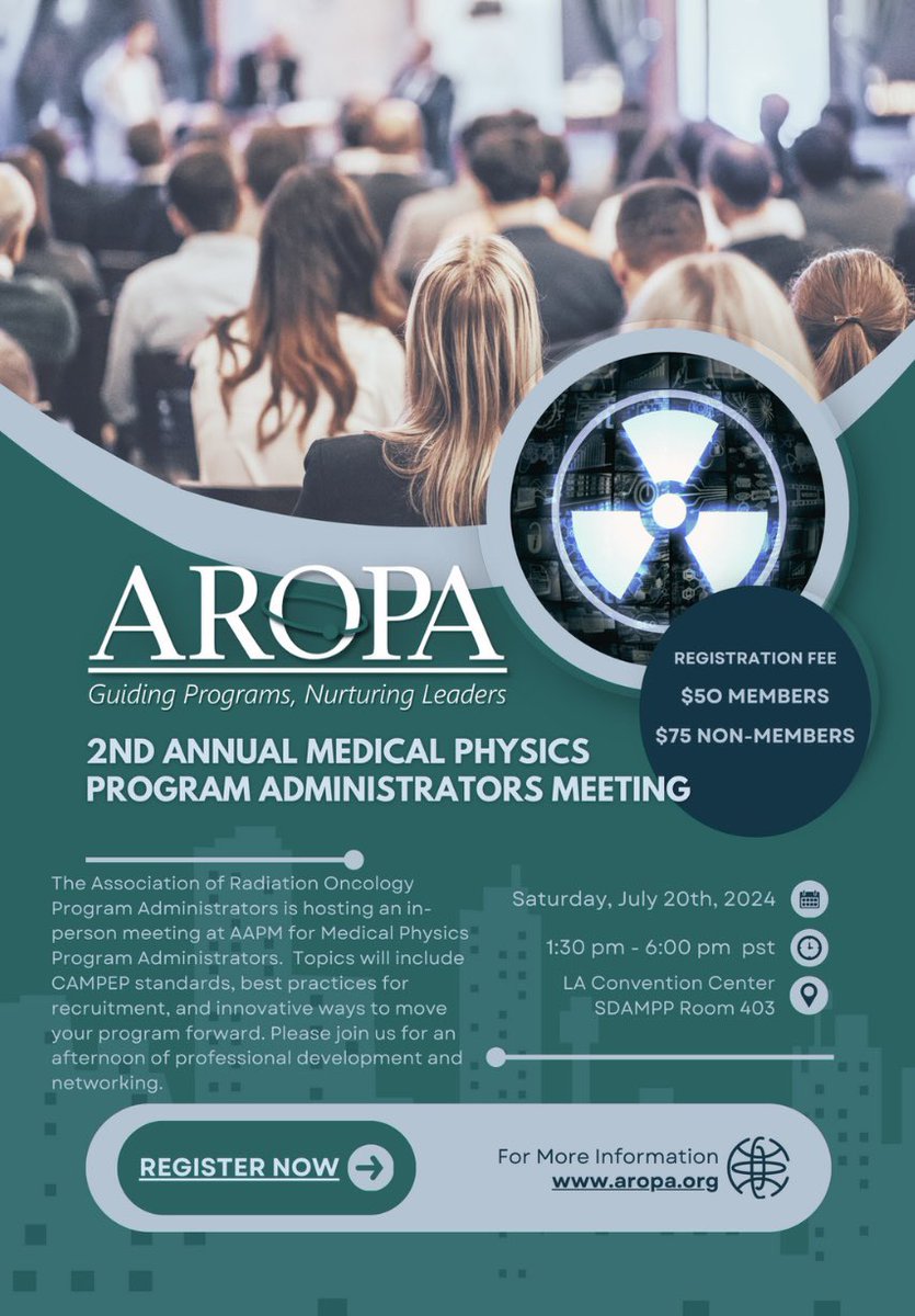 Happy Administrative Professionals Day! Today we held a very successful @SDAMPP_org coffee break with @AROPA_org entitled “Introducing AROPA: Pioneering Transformation as a Leading Medical Physics National Organization.” #medphys educators spread the word: aropa.org