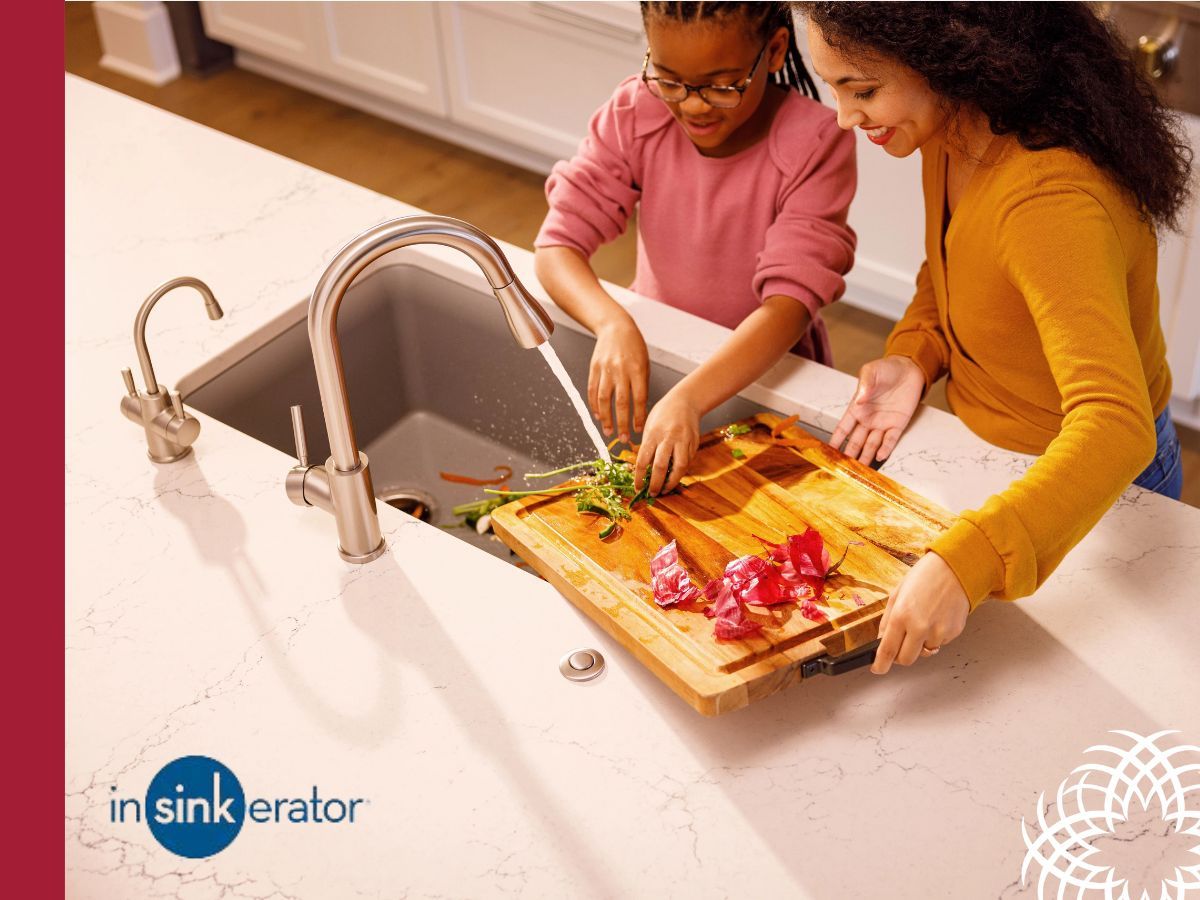 InSinkErator® garbage disposals are designed to grind tough food waste efficiently, helping reduce particles left behind that can cause sink odor. #insinkerator #garbagedisposal