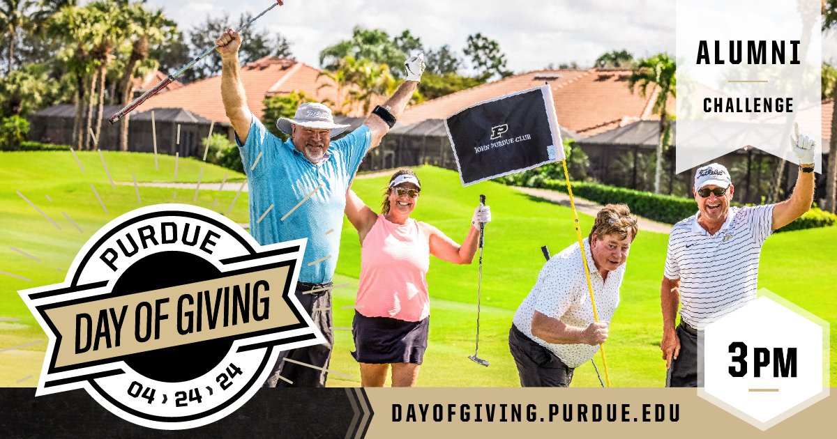 📣 Calling all of our alumni! 📣 It’s time to rally together. The unit that receives the most alumni gifts this hour will receive $1,250 in #PurdueDayofGiving bonus funds. Help us win by making a gift at hhttps://dayofgiving.purdue.edu/organizations/purdue-science