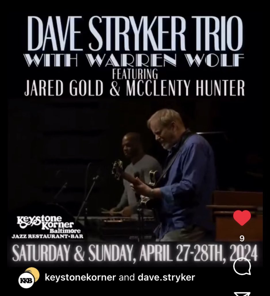 dave_stryker's tweet photo. @KornerKeystone this Sat/Sn w @warrenwolf1 @JaredGoldb3 @McHunterJr tickets and streaming at https://t.co/n2ugxYIlxc https://t.co/81rN1NKXjX