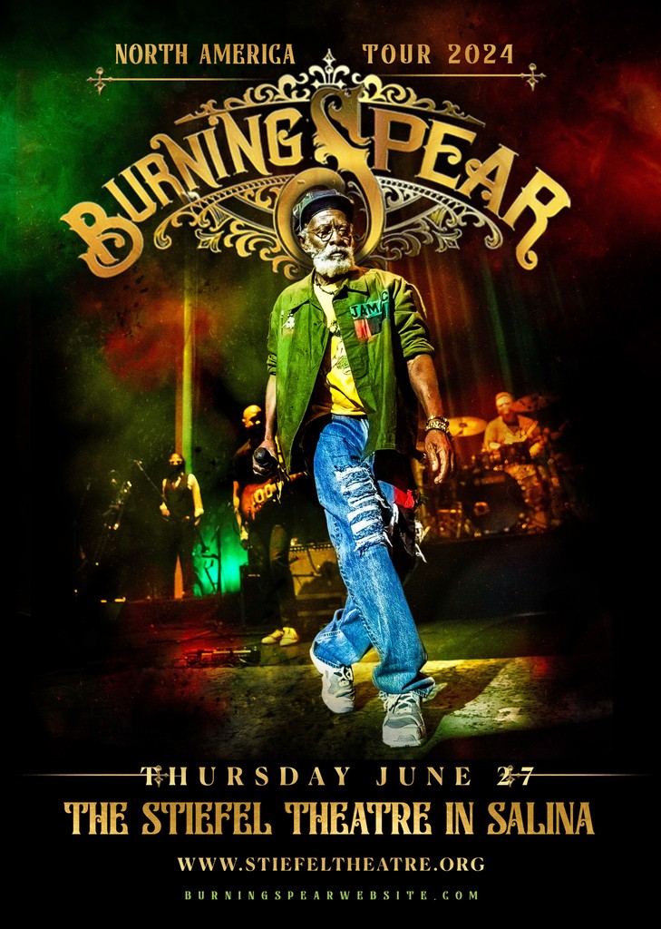 The Stiefel Theatre in Salina, KS (@stiefeltheatre) on Twitter photo Reggae legend, <a href="/burningmusic/">Burning Spear</a>, is coming to the historic Stiefel Theatre on 6/27!
The world-renowned, 12-time Grammy-nominated superstar has had nothing short of a profound impact on Reggae music.
This is a once-in-a-lifetime chance; get tickets now! 🎟 bit.ly/burspear Reggae legend, <a href="/burningmusic/">Burning Spear</a>, is coming to the historic Stiefel Theatre on 6/27!
The world-renowned, 12-time Grammy-nominated superstar has had nothing short of a profound impact on Reggae music.
This is a once-in-a-lifetime chance; get tickets now! 🎟 bit.ly/burspear