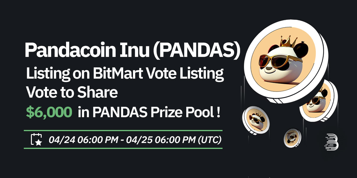 🤩@pandacoin_inu is now live on BitMart Vote Listing as of April. 24th, 2024! 🔥Vote for $PANDAS to get listed and win airdrops💎 ⏰Until 06:00 PM UTC on April. 25, 2024! 💪Cast your vote now: bitmart.com/voting-detail/… 📥Get your NFT to vote: bitmart.com/nft/en-US/coll… 👉Learn more: